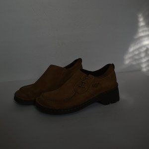 DR. MARTENS Brown Leather Slip On Moccasin 2118 Women's Size 5